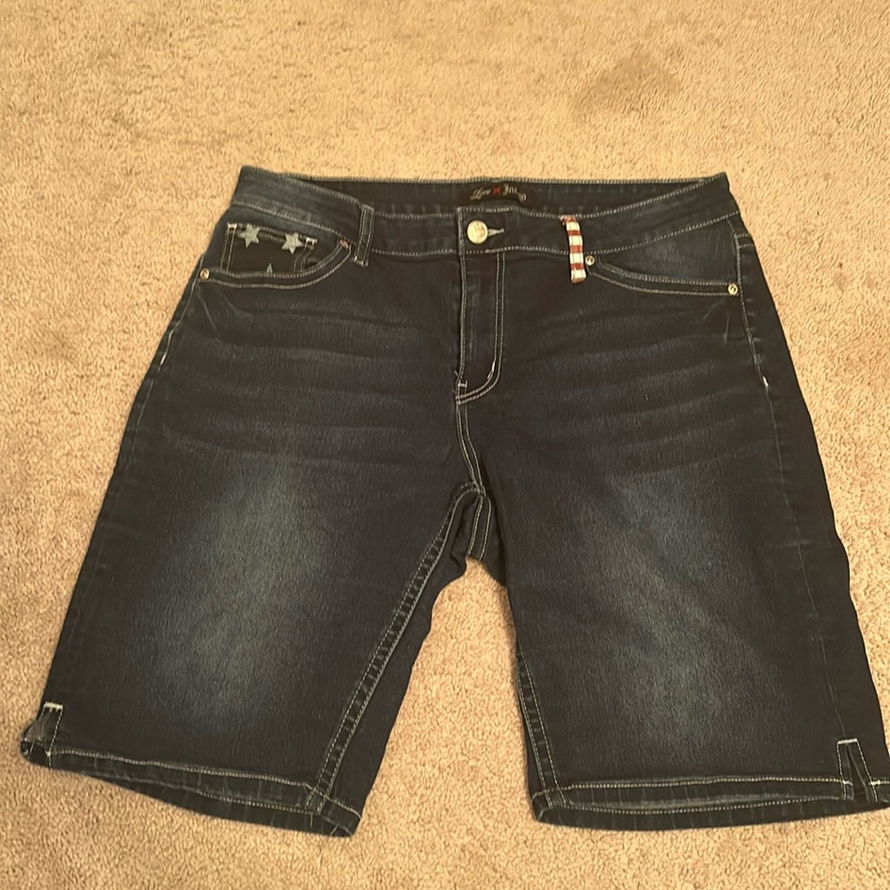 Woman’s denim Jean shorts.  Size 14 - Love Indigo